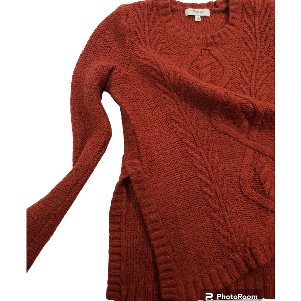 Madewell | Firelight Wool & Alpaca Blend Pullover Cable Sweater | Size XS - Picture 8 of 10